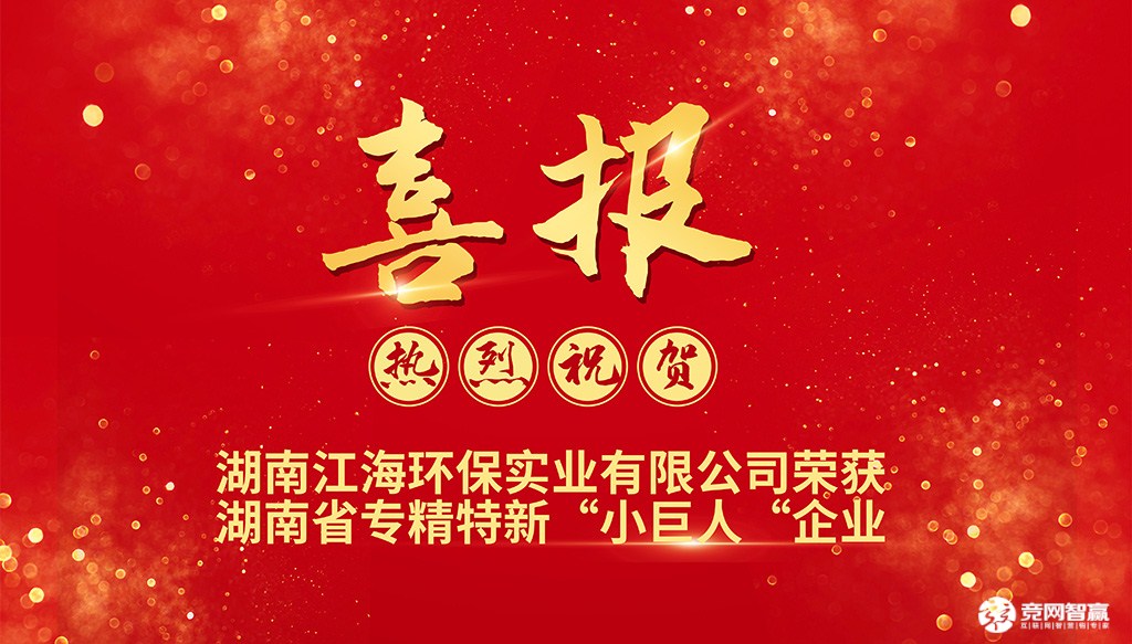 喜訊 湖南江海獲評2021年“小巨人”企業稱號